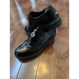 LORIBLU Women’s Black Leather Shoes Loafers Size EU 39 US 8 Made In ITALY